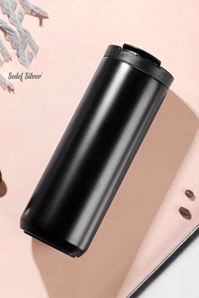 SEDEF SİLVER طبقة مزدوجة 304 فولاذ 500 مل شاي - قهوة، تخييم، مكتب، كوب صغير، ...