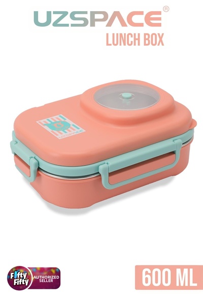 Uzspace 600 ml Soup Bowl - Stainless Steel Bento Lunch Box with Steel Spoon a...