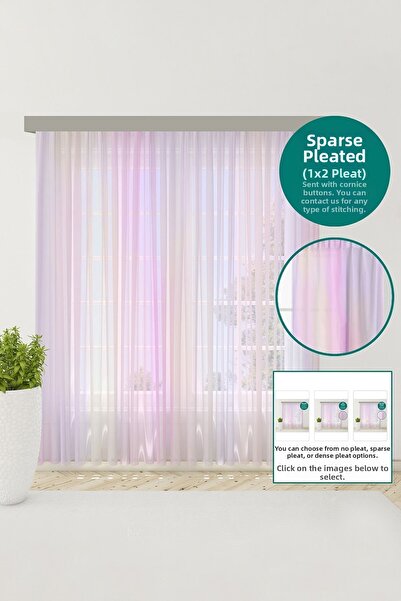 Bebemotto غرفة أطفال باللون الأرجواني والوردي مع ستارة من التول - غرفة أطفال