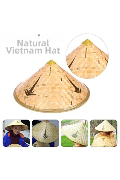 FREEDOM STOREE Естествен цвят Камбоджа Камбоджанска Виетнамска Шапка PVC Сламка