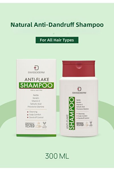 Swissoderm شامبو مضاد للقشرة والتقشر، عناية مرطبة ومصلحة لجميع أنواع الشعر، 3...