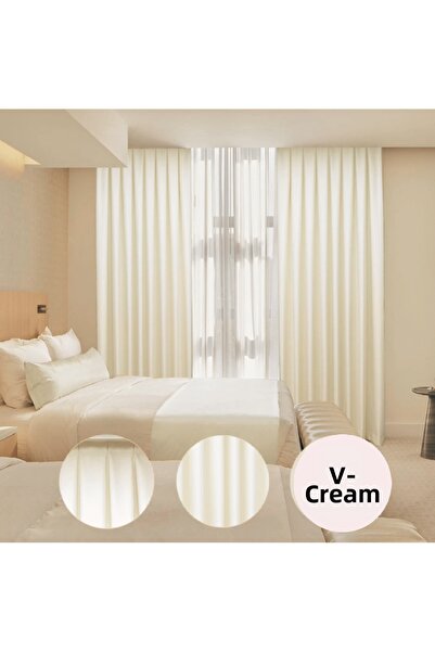 YS PERDE TASARIM Luxury Satin Blackout Sunshade Curtain High Quality Plain Un...