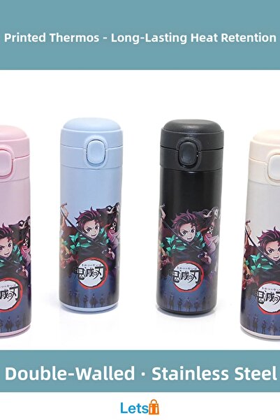 Letsii ترمس من الفولاذ المقاوم للصدأ مطبوع مانع للتسرب قطعة واحدة