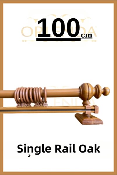 Orlenda Umeraș pentru perdea rustică cu o singură șină 100 cm - Umeraș pentru...