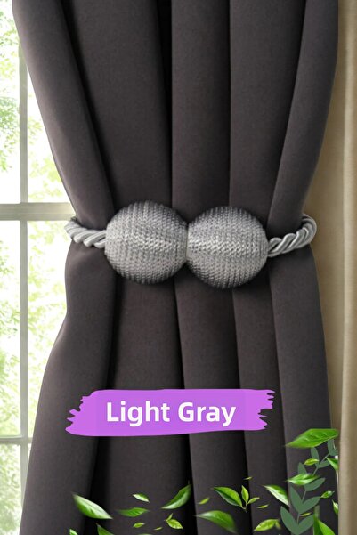 Yayke Accesoriu pentru atașarea perdelei cu magnet gri deschis Braçol (2 bucăți)