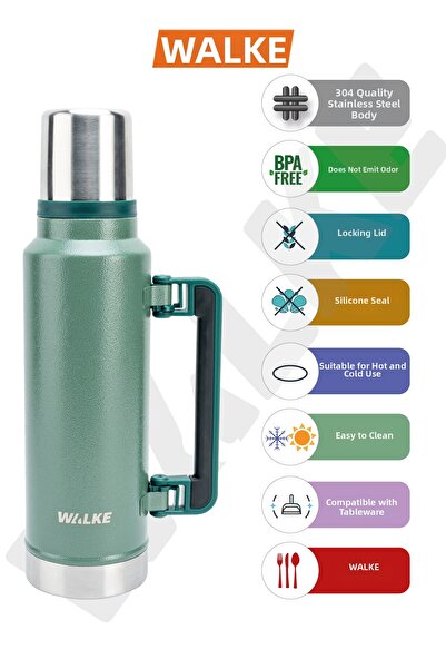 Walke 1.2 LiterLuxuryVacuum Steel Thermos