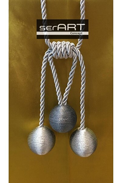 serART Kiraz 3 perdea de fundal cu bile, perdea cu două rânduri, perdea de ta...