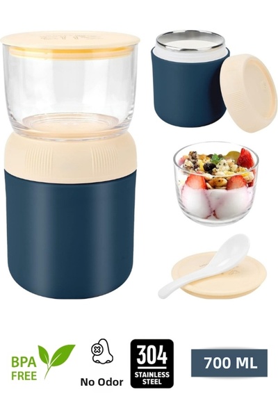 Vagonlife كوب تخزين - شوربة - حاوية تخزين الزبادي والشوفان - 700 مل