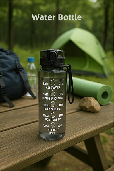 Depa زجاجة مياه وزجاجة مياه رياضية مدخنة 1000 مل