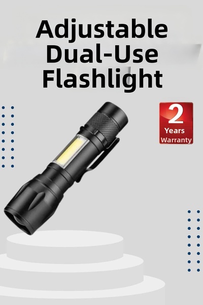 Twin Store Flashlight Long Range USB Rechargeable Camping Lamp