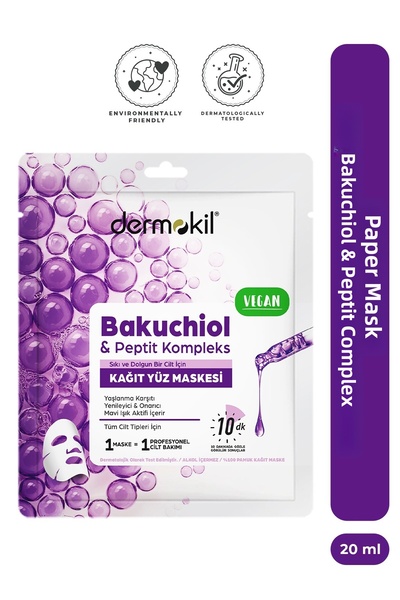 Dermokil Bakuchiol & Peptide Complex Anti-Aging and Repairing Paper Face Mask...