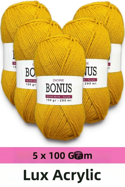 BONUS 5 x 100 г класическа луксозна акрилна прежда 813