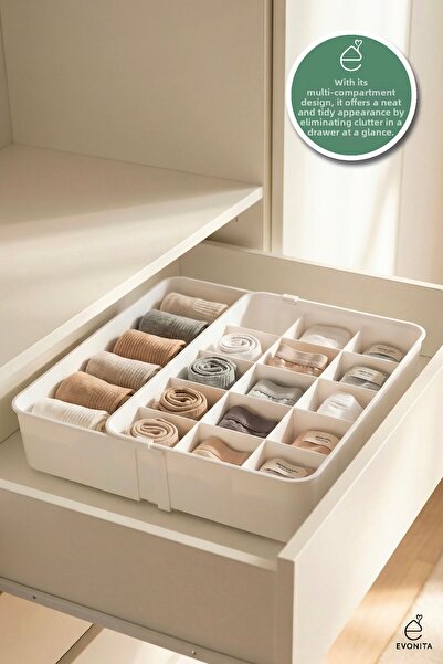 EVONİTA Cutie organizatoare cu 16 compartimente – Organizator reglabil cu 16 ...