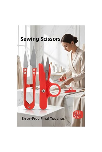 ModaCar Premium 2-Piece Professional Yarn Scissors Set - Steel Precision Embr...