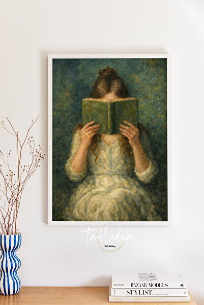 tablodea Pinterest Femeie care citește o carte Pictură în ulei Aspect vintage...