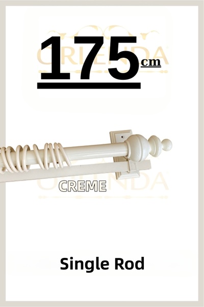 Orlenda Umeraș pentru perdea rustică - șină simplă, cap din lemn, perdea rust...