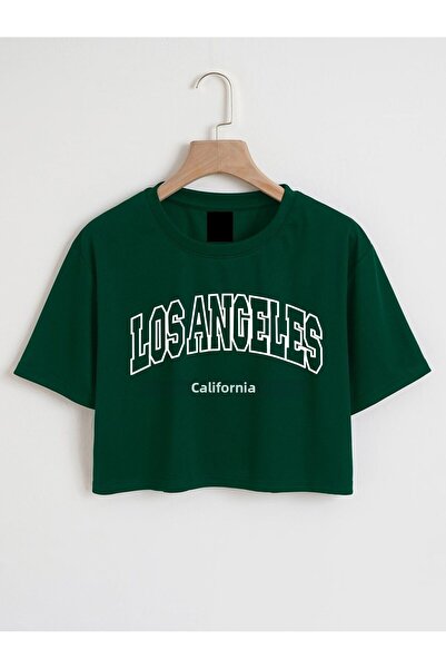 DAXİS Sportwear Company ΓΥΝΑΙΚΕΙΑ LOS ANGELES PRINTED CROP T-SHIRT DAXIS Spor...