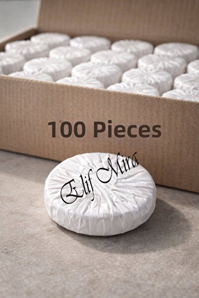 Elif Mira 100 Pieces of 15 Gr Mini Hotel Soap – Wrapped in Paper Bouquet Roun...