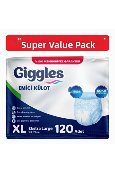 giggles Adult Absorbent Panties Extralarge 30 Pack 4 Pack 120 Pieces