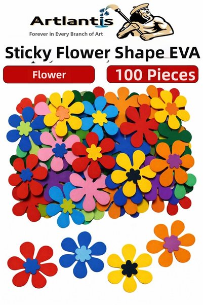Artlantis Shaped Eva Adhesive Flower 1 Pack of 100 Self-Adhesive Eva Sticker ...