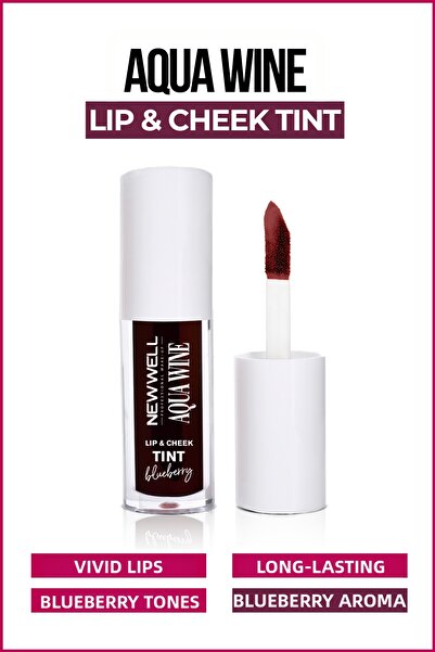 New Well Aqua Wine Lip & Cheek Tint Blueberry Flavored 6 ml