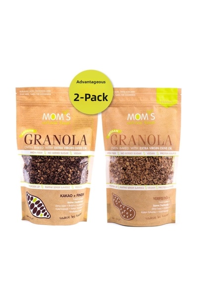 Mom's Natural Foods حزمة من 2 جرانولا - كاكاو فينديك 360 جرام - محلي فينديك 3...