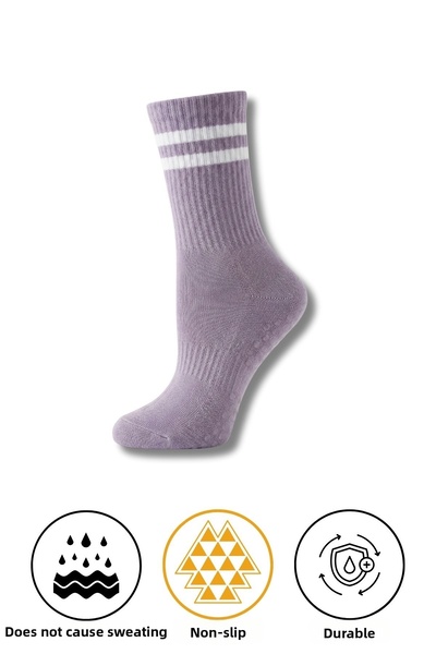 LYKOS 1 pereche de șosete antiderapante mov pentru yoga și pilates