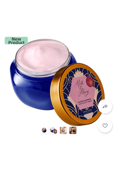 Oriflame كريم اليدين والجسم ميلك آند هوني جولد ماجيستيك ماجنوليا