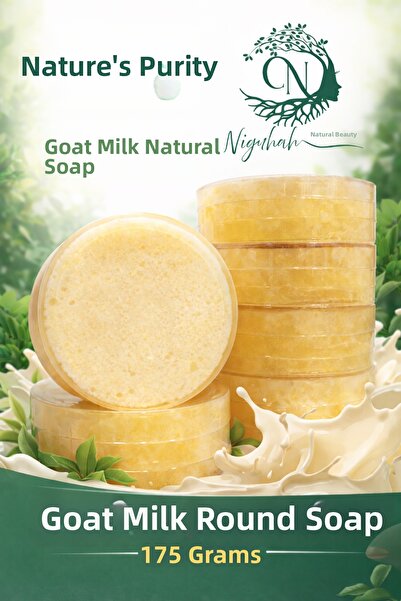 Pura Natura Niguhah Natural Beauty Round Goat Milk Soap -175 Grams-