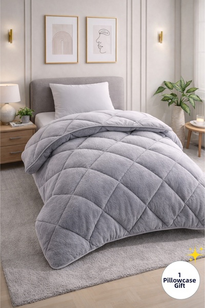 Formeya Луксозно сиво Wellsoft единично одеяло, двустранно, 155x215 cm