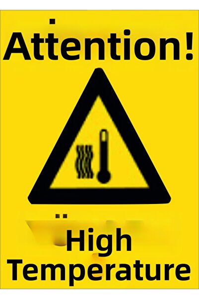 Byken لافتة تحذير من درجة الحرارة العالية