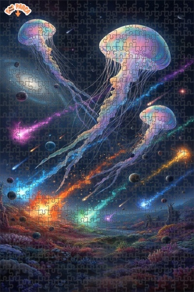 Teona Ahşap لغز خشبي بإطار مزدوج الطبقات بتصميم سفر الكائنات الفضائية على شكل...