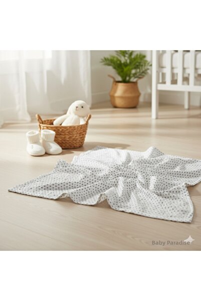 ELEGANCEHOME 100% Cotton Muslin Baby Blanket (110X110 cm) – Breathable Soft T...