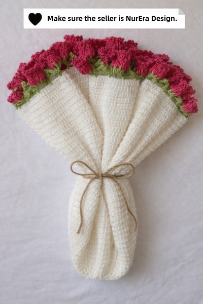 NurEra Design Pink Floral Bouquet Blanket / Valentine's Day - Mother's Day / ...