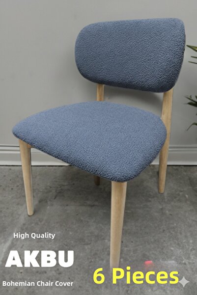 AKBU 6-piece high quality bohemian chair cover, elastic, kitchen chair cover