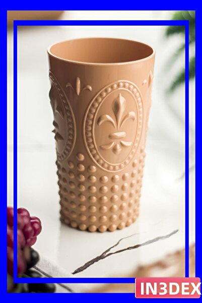 İN3DEX Unbreakable Acrylic Long Glass 750ml Honey Color