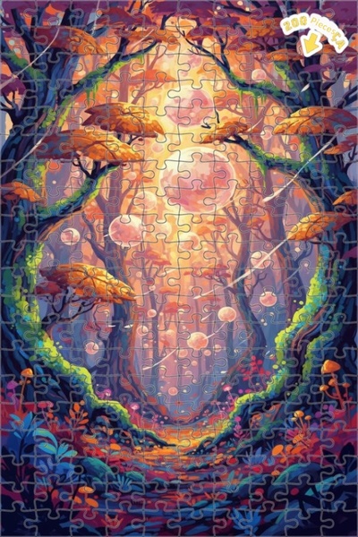 Teona Ahşap لغز خشبي مؤطر بطبقتين بمظهر الألوان المائية، رحلة الغابة الغامضة،...