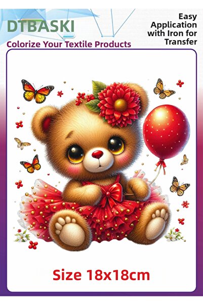 F17 Ajans طباعة نسيجية لدب لطيف تلتصق بالملابس عند الكي