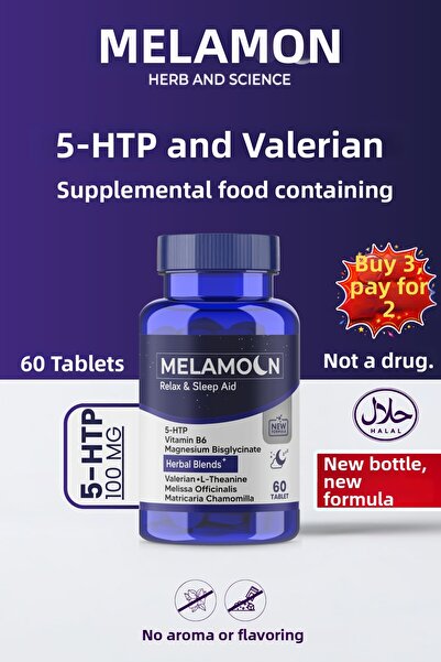 Melamoon 5-Htp, and Kudzu Extract, Dietary Supplement 60 Tablets