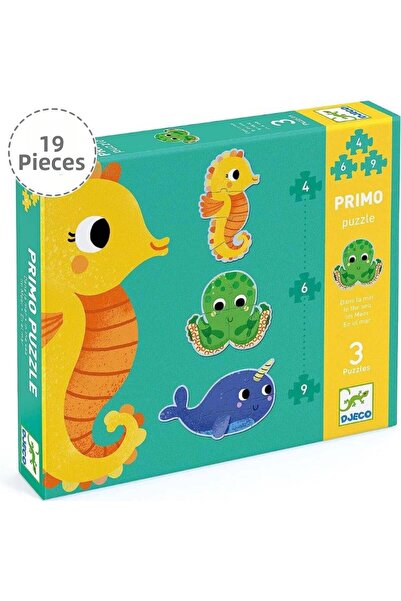djeco لغز عملاق - مخلوقات البحر 4-6-9 قطع