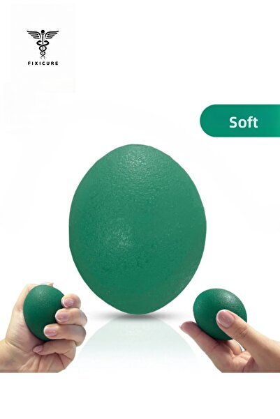 FixiCure كرة تمرين اليد، كرة تخفيف التوتر، سيليكون ناعم أخضر، العلاج الطبيعي،...