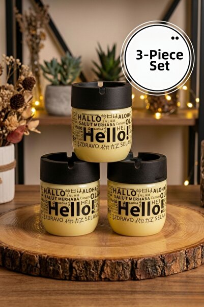 GLUS " 3 τμχ " Γυάλινο τασάκι χωρίς άρωμα