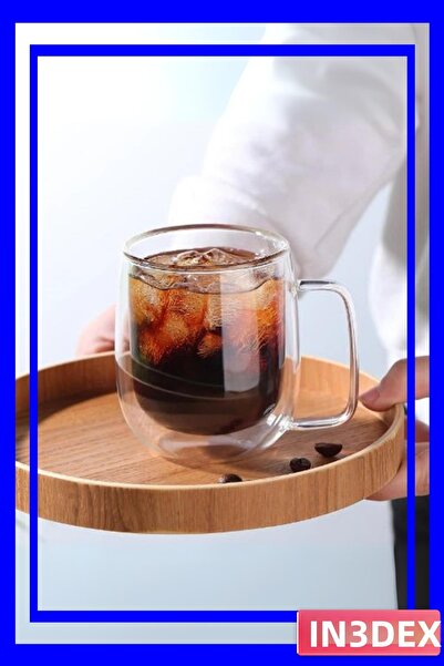 İN3DEX Double Wall Insulated Cup 350ml Transparent Glass