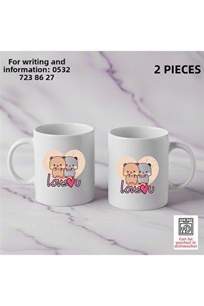 Ceymas Hediyelik طقم هدايا من قطعتين من أكواب دودوبوبو للحبيب وعيد الميلاد، ك...