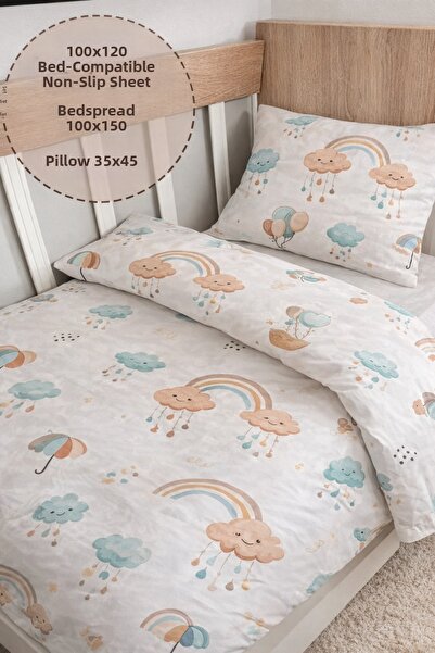 BİGAMTEKSTİL Alla 100% Cotton Baby & Kids Duvet Cover Set