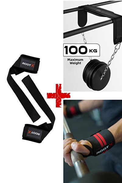 ROOTX حزام رفع الأثقال - أربطة معصم - مجموعة من 3 أحزمة رفع مبطنة