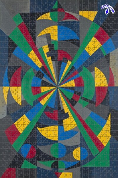 Teona Ahşap لغز خشبي بإطار مزدوج الطبقات بتصميم فني تجريدي هندسي يعكس انفجار ...