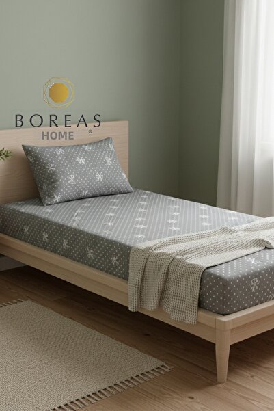 Boreas Home Fi̇yonk Ranforce Single Elastic Sheet and Pillowcase Set (100X200)