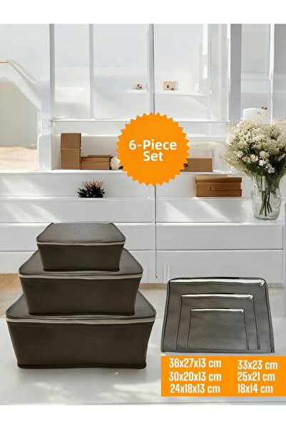 Balkan Room Organizator de valiză antracit din 6 piese, set de organizatori p...