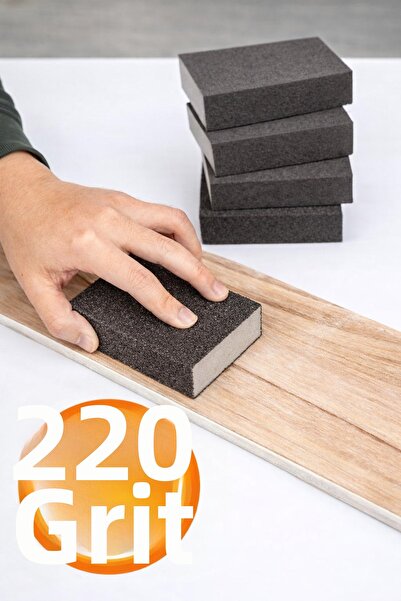 Badem10 أداة صنفرة إسفنجية للأثاث الخشبي - 220 كوم، وعاء معدني فولاذي وصنفرة ...